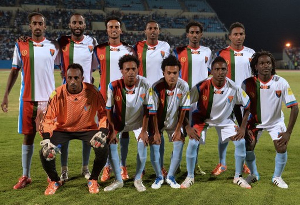 Timnas Eritrea di ahun 2015 (Foto: AFP/MONIRUL BHUIYAN)