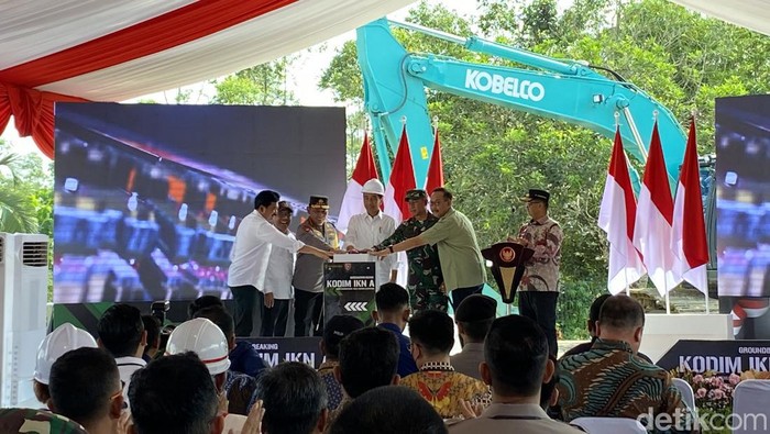 Groundbreaking Markas Kodim Tipe A di IKN guna mendukung pengamanan pembangunan.