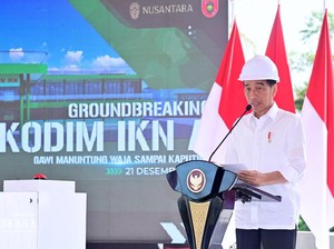 Groundbreaking Kodim IKN, Jokowi: Harus Jadi Contoh Kodim di Seluruh Tanah Air