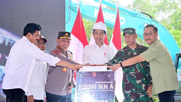 Jokowi Groundbreaking Kodim di IKN