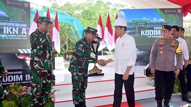 Jokowi Groundbreaking Kodim IKN