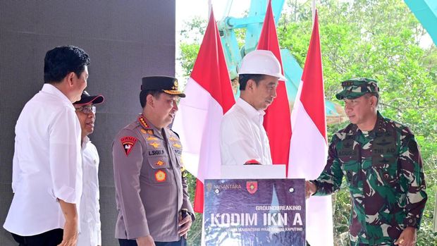Jokowi Groundbreaking Kodim IKN