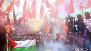 Bela Palestina, Massa Partai Buruh Geruduk Kedubes AS