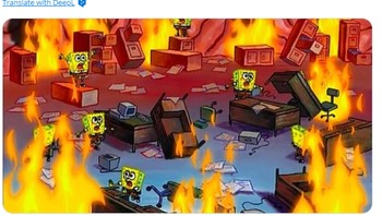 Meme ini adalah gambaran aku ketika Twitter/X down. Foto: Screenshot Twitter