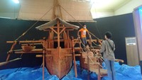 Replika lain yang tak kalah menarik adalah Kapal Samudra Raksa. Kapal ini digunakan oleh pedagang zaman dulu untuk menyebarkan rempah ke beberapa wilayah Indonesia. Foto: Cicin Yulianti/detikcom