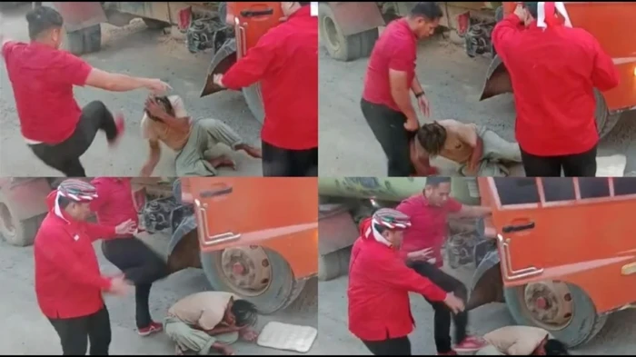 Viral pria diduga ajudan Bupati Kutai Barat aniaya sopir truk.