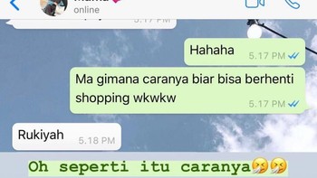 Ternyata rukiah bisa mengatasi kebiasaan belanja. Foto: X/Twitter/clingyjuly