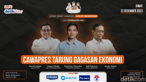 Debat cawapres malam ini dapat disaksikan di detikcom dan makin seru karena ada Adu Perspektif Spesial Debat Pilpres 2024 (dok detikcom).