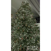 Kylie Jenner memberikan gambaran sekilas pohon Natal yang megah di Instagram Story. Tingginya hampir dua kaki dan dihiasi ratusan lampu putih berkilau serta ornamen kaca antik. Foto: Instagram