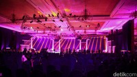 Begini suasana panggung jelang debat cawapres 2024.  