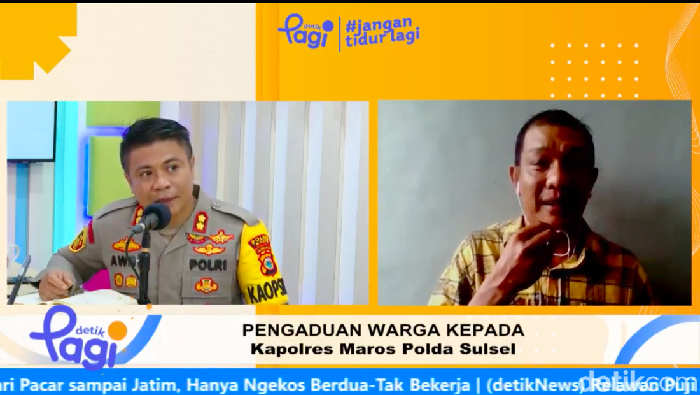 Jumat Curhat detikPagi bersama Kapolres Maros AKBP Awaludin Amin