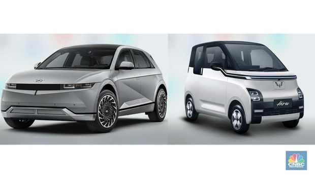 Kolase Hyundai Ioniiq 5 dan Wuling Air Ev