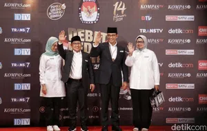 Lambaian Tangan Tiga Paslon Capres Cawapres