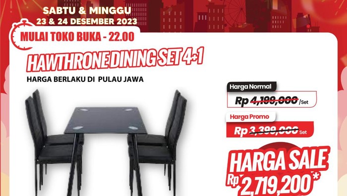 Meja Makan Diskon Gede-gedean di Transmart, Hemat Sampai Rp 1,5 Juta!