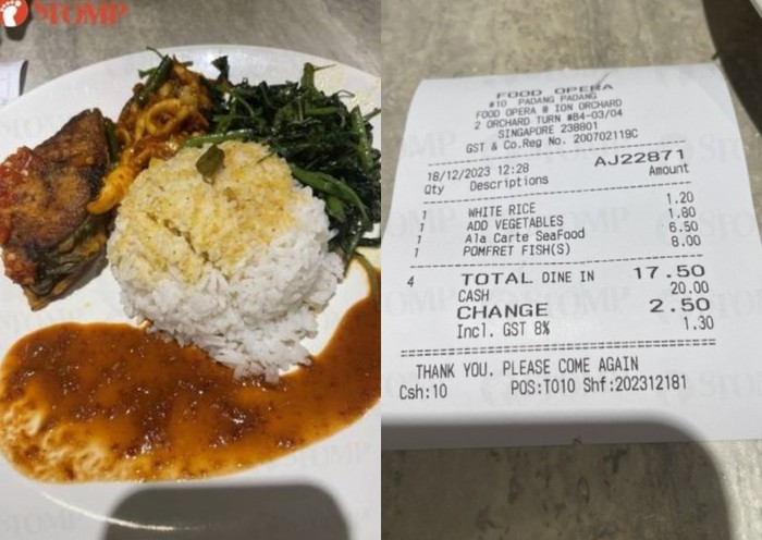 Pengunjung ngeluh harga nasi Padang mahal.