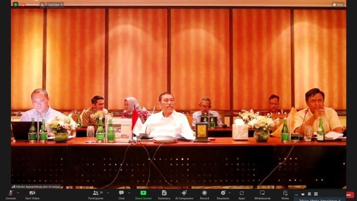 Menko Marves Luhut Pandjaitan di acara Program Kerja Kemenko Marves Tahun 2023