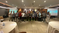 Peserta Rapat Koordinasi Daerah Pengembangan Perikanan Budidaya Sumatera Utara untuk sinkronisasi rencana strategis pengembangan perikanan budidaya dan penyesuaian program prioritas dengan eFishery.  