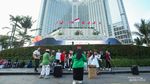 Semarak Natal di Pedestrian Bundaran HI
