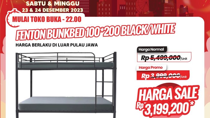 Transmart Full Day Sale-Tempat Tidur Tingkat