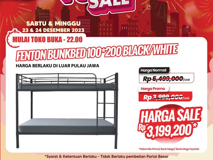 Transmart Full Day Sale-Tempat Tidur Tingkat