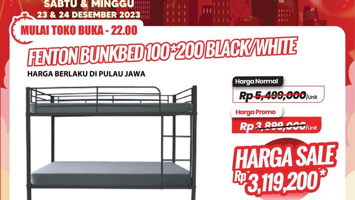 Transmart Full Day Sale-Tempat Tidur Tingkat