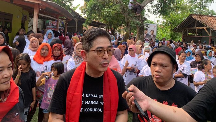 Ketua Tim Pemenangan Nasional (TPN) Ganjar Pranowo-Mahfud Md, Arsjad Rasjid, di Jatisari, Karawang, Jawa Barat, Sabtu (23/12/2023).