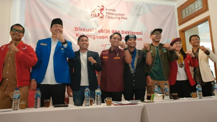 Cipayung Plus nyatakan komitmen kawal Pemilu 2024 saat menggelar Diskusi Publik dan Deklarasi Kebangsaan, Sabtu (23/12/2023) .