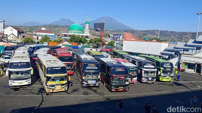 Kepadatan kendaraan terlihat di jalur Pantura Situbondo hingga pintu masuk Pelabuhan Ketapang Banyuwangi sejak Sabtu (23/12/2023) dini hari.