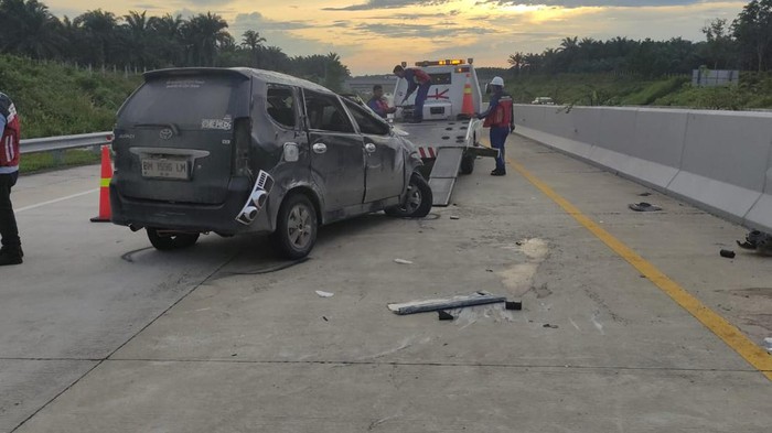 Kondisi saat kecelakaan (Dok Ditlantas Polda Riau)