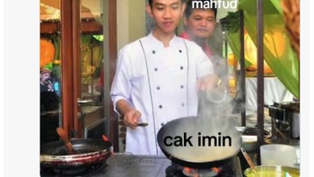 Meme Gibran goreng Cak Imin dipantengi Mahfud MD. Foto: Twitter