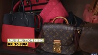 Tas Louis Vuitton yang diperkirakan harganya mencapai Rp 20 juta.  Foto: dok. Capture FYP Trans 7