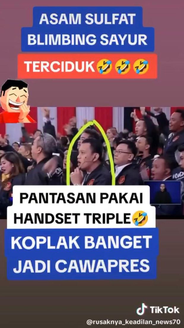 Abdul Kadir pakai headset di Pilpres 2019