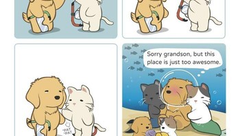 Oh maksudnya kakeknya betah toh di bawah laut. Kirain kakeknya tuh... Ah sudahlah. Foto: (Bored Panda).