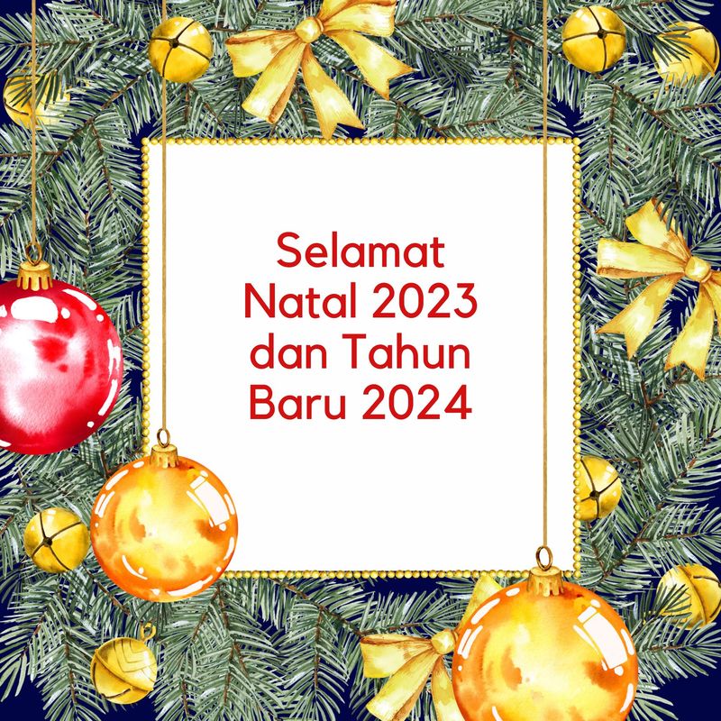 15 Gambar Kartu Ucapan Natal 2023 dan Tahun Baru 2024