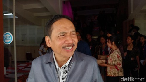 Ketua Mahkamah Konstitusi (MK) Suhartoyo di Universitas Udayana, Jimbaran, Badung, Minggu (24/12/2023).