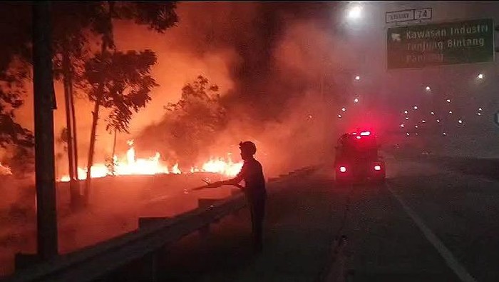 Lahan seluas dua hektar di Lampung Selatan terbakar