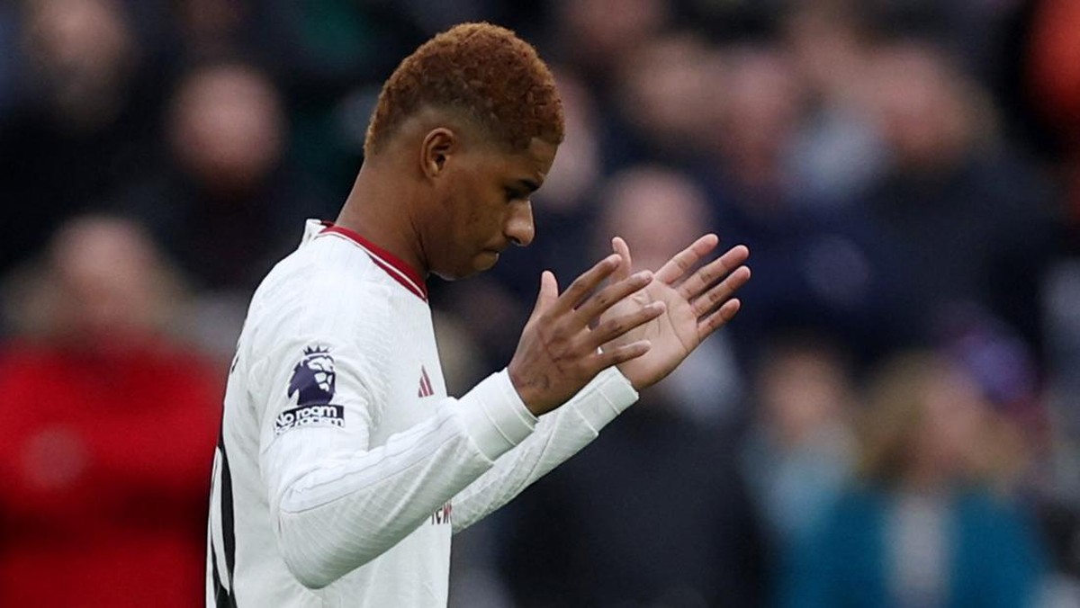 Marcus Rashford tampil merosot di musim ini. Foto: REUTERS/HANNAH MCKAY