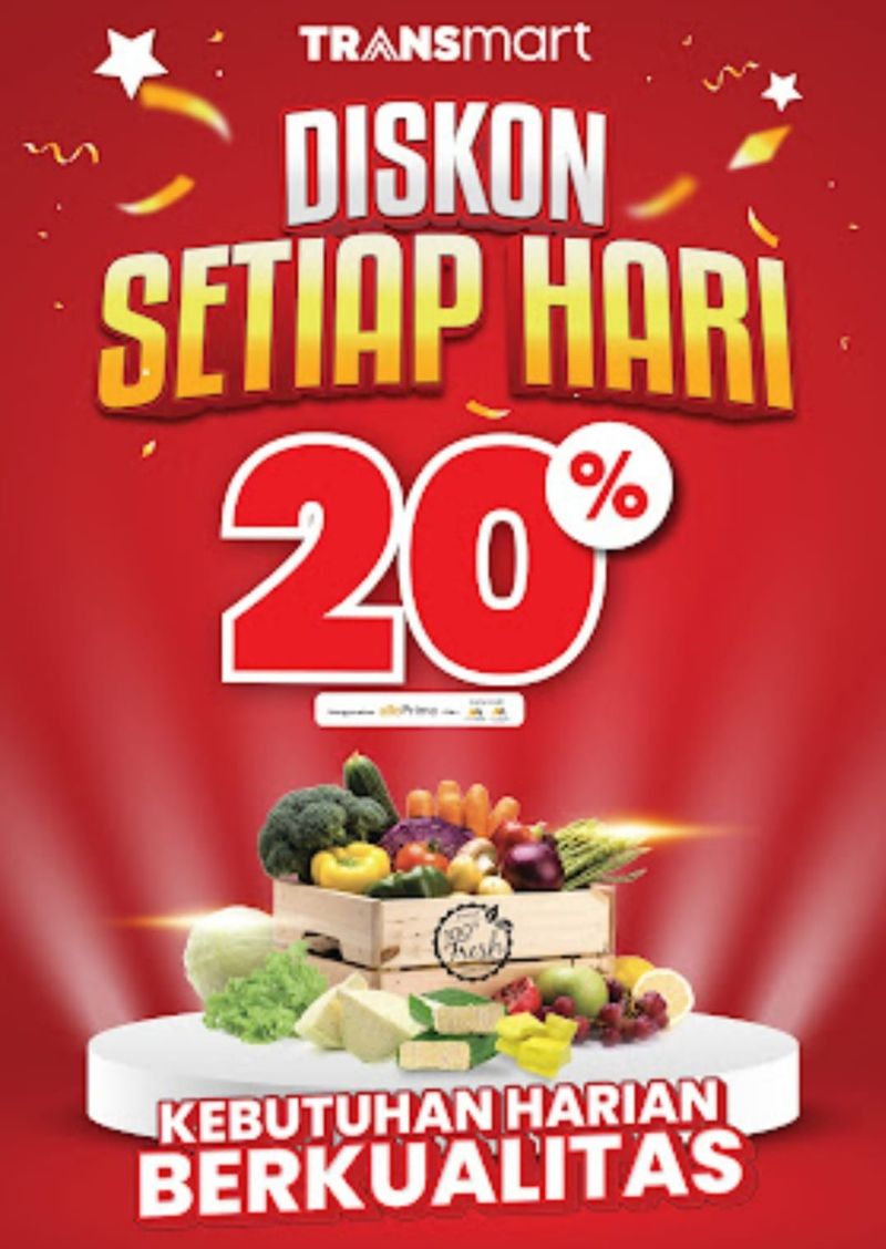 Transmart Diskon 20% Setiap Hari