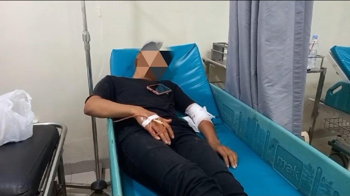 Wahid yang sedang dirawat di Rumah Sakit Umum Bari Palembang
