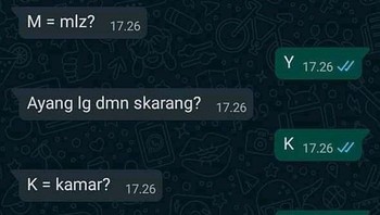 Hayo loh, disuruh tebak maksudnya cuma dari satu huruf. Foto: Instagram/explorememe.id