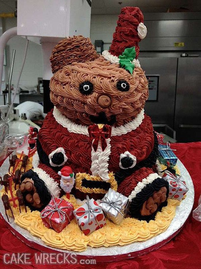 Bikin Ngakak! 10 Dekorasi Kue Natal Ini Gagal Total