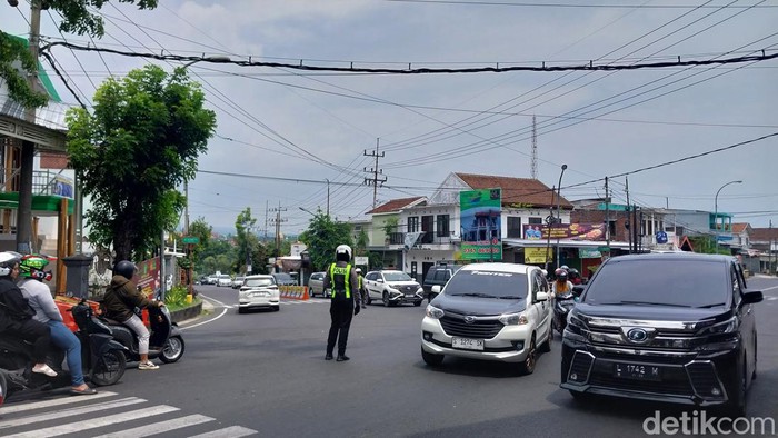 Lalu lintas di Kota Batu yang mulai mencair pada libur Nataru.