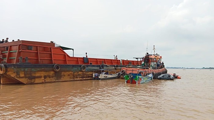 Lokasi tabrakan tugboat di Sungai Musi Palembang.