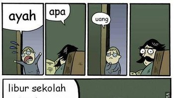 Karena libur jadinya nggak dapat uang jajan. Kasihan. Foto: 1cak  