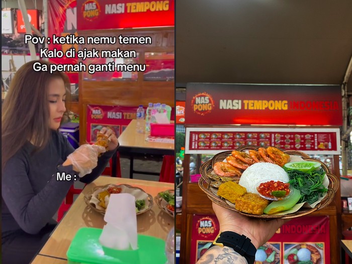 Penjual nasi tempong cantik