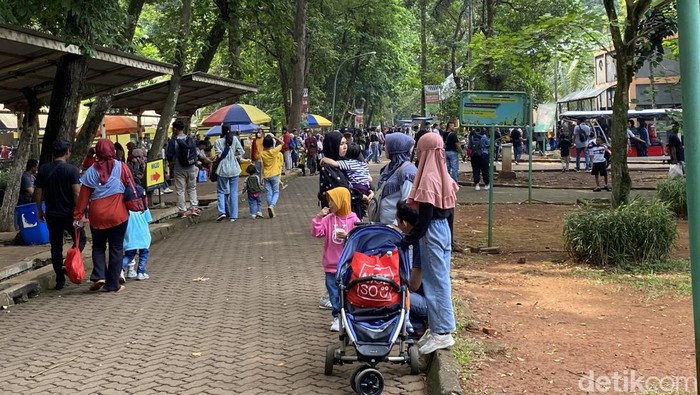 Suasana Ragunan di momen libur Natal. (Devi/detikcom)