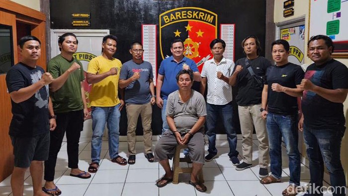 Tanpang Masuri usai ditangkap Tim Landak Satreskrim Polres Mura di Bengkulu.