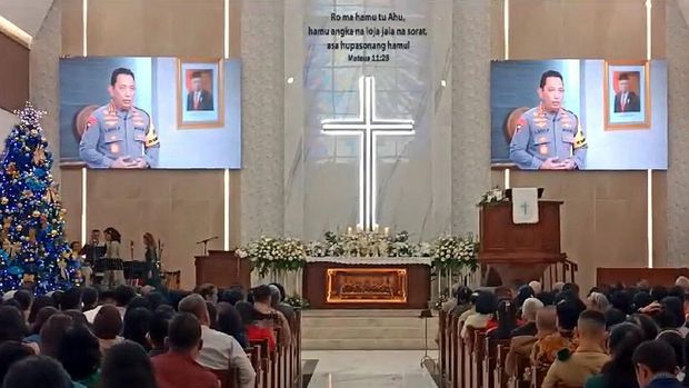 Video Ucapan Selamat Natal Kapolri Ditayangkan di Seluruh Gereja Setiabudi Jaksel