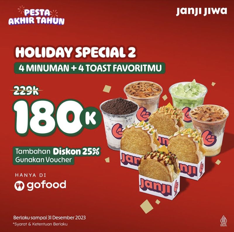 Catatan!  Berikut 5 Promo Makanan dan Minuman Liburan Akhir Tahun