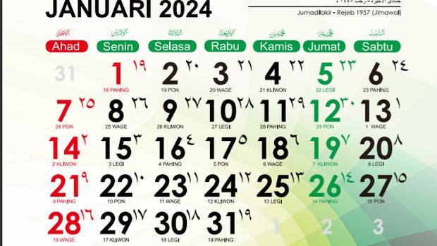 Kalender 2024 Hijriah